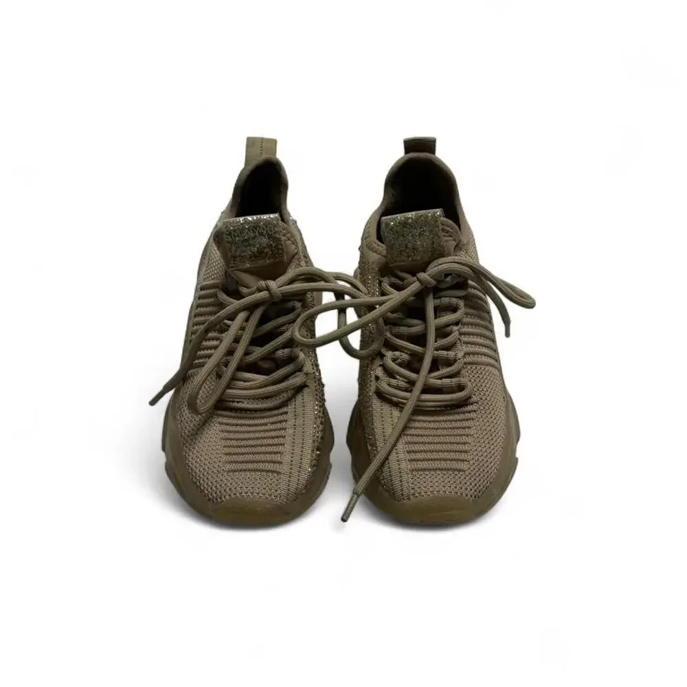 Steve Madden Maxima Rhinestone Y2K chunky Sneakers super cute shoes color size 4